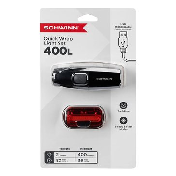 Schwinn USB Rechargeable Bike Light Set 400 L