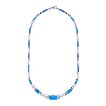 Bijoux Du Soleil Created Opal Sterling Silver Necklace