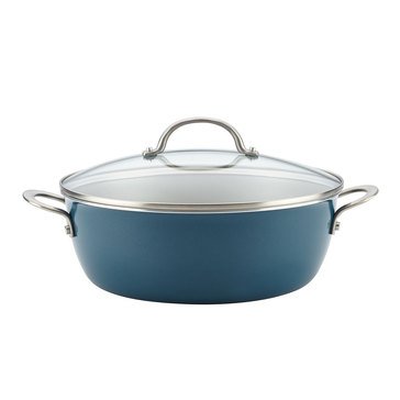 Ayesha Curry Home Collection 7.5-Quart Covered Stockpot, Twilight Teal