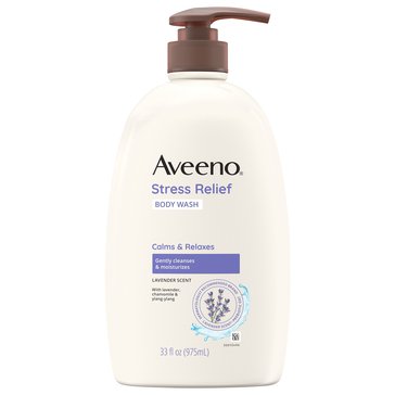 Aveeno Body Wash Stress Relief Lavender, Chamomile and Ylang Ylang 33oz