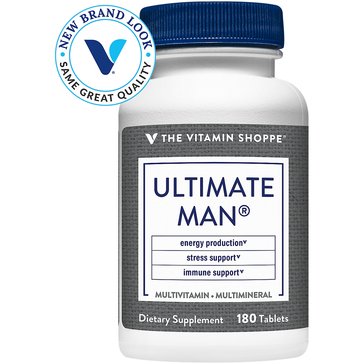 The Vitamin Shoppe Ultimate Men's High Potency Multi-Vitamin & Multi-Mineral, 180-Tablets 