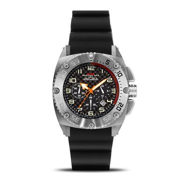 MTM Special Ops Patriot Silver Stainless Steel Chronograph Watch 