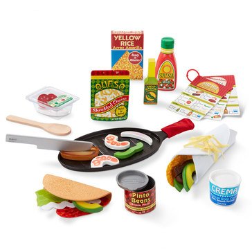 Melissa & Doug Fill Fold Taco Tortilla Pretend 43-Piece Food Set