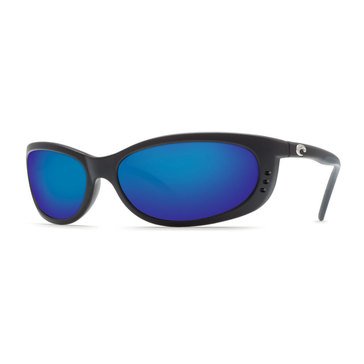 Costa del Mar Men's Fathom Matte Black/Blue Mirror Polarized Sunglasses