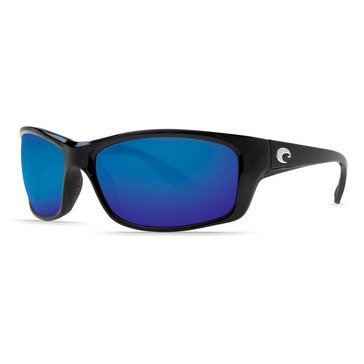 Costa del Mar Men's Jose Shiny Black/Blue Mirror Poalrized Sunglasses