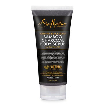 Shea Moisture African Black Soap Charcoal Body Scrub 6 oz