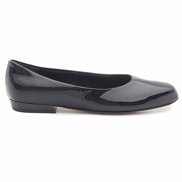 Capps Women's Flat Shoe, Hi-Gloss Black, Style 90124
