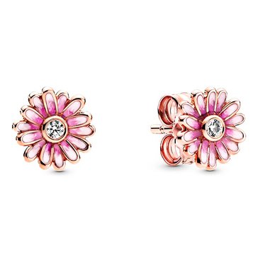 Pandora Rose Gold Pink Daisy Flower Earrings