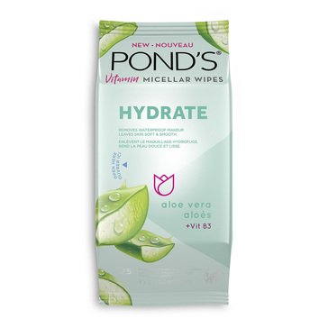 Ponds Hydrate Facial Wipe 25ct