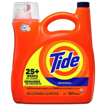 Tide Original Liquid Laundry Detergent 107ld 154oz
