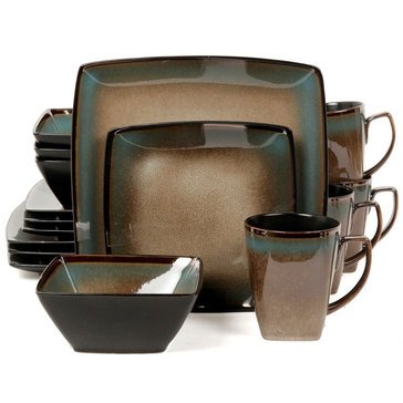 Gibson Elite Tequesta 16-Piece Square Dinnerware Set