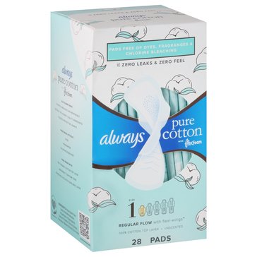 Always Pure Cotton Flexfoam Size 1, 28-count