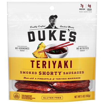 Duke's Teriyaki Smoked Shorty Sausages, 5oz
