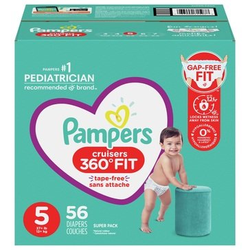 Pampers Cruisers 360 Degree Fit Size 5 Diapers, 52-count