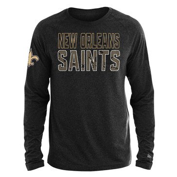 New Era Men's NFL Saints Brushed Jersey Long Sleeve Tee