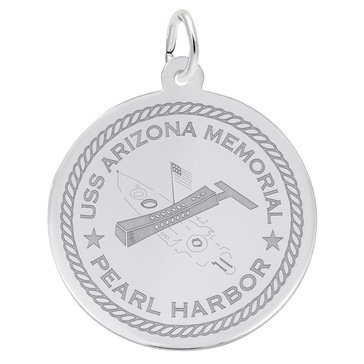 Rembrandt Sterling Silver Uss Arizona Memorial Charm