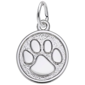 Rembrandt Sterling Silver Paw Print Charm