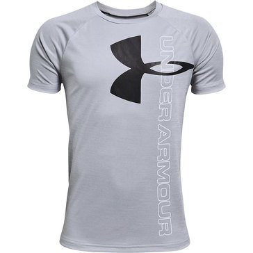 Under Armour Big Boys' Tech Split Logo Hybrid Tee