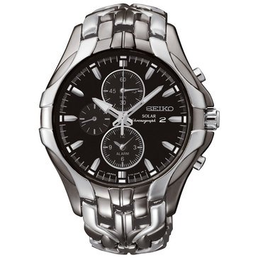 Seiko Men's Essentials Solar Alarm Chronograph Bracelet Watch