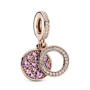 Pandora Sparkling Pink Disc Charm