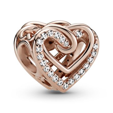Pandora Sparkling Entwined Hearts Charm