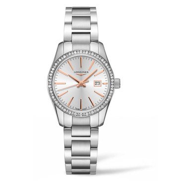 Longine's Women's Conquest Diamond Case Classic Watch