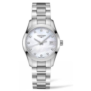 Longine's Women's Conquest Classic Diamond Marker Watch