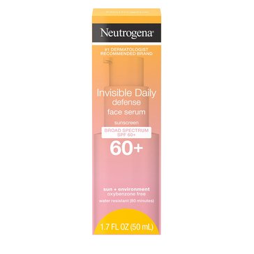 Neutrogena Invisible Daily Defense SPF60 Sunscreen Face Serum, 1.7oz