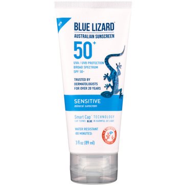 Blue Lizard Sensitive SPF50 Sunscreen Lotion, 3oz
