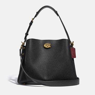 Coach Polished Pebble Leather Willow Shoulder Bag