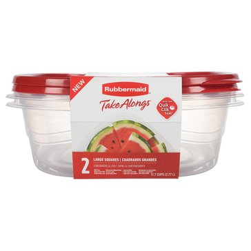Rubbermaid TakeAlongs 11.7-Cup Large Square Containers 2pk