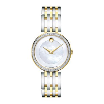 Movado Women's Esperanza Diamond Bezel Stainless Steel Bracelet Watch