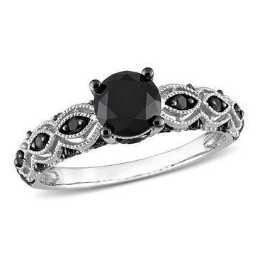 Sofia B. 1 1/4 cttw Black Diamond Engagement Ring