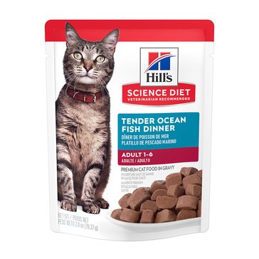 Hill's Science Diet Adult Tender Ocean Fish Dinner Pouch Wet Cat Food