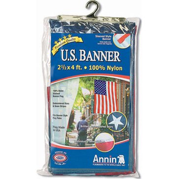Annin 2 1/2' x 4' Premium Nylon Banner Flag with Pole