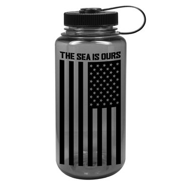 Nalgene The Sea is Ours Flag 32oz Wide Mouth Bottle with Black Lid