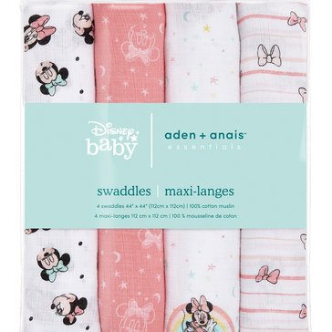 Minnie Rainbows 4-Pack Swaddles