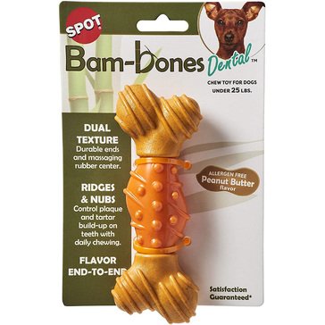SPOT Ethical Pet Bambone Peanut Butter Dental Dog Bone