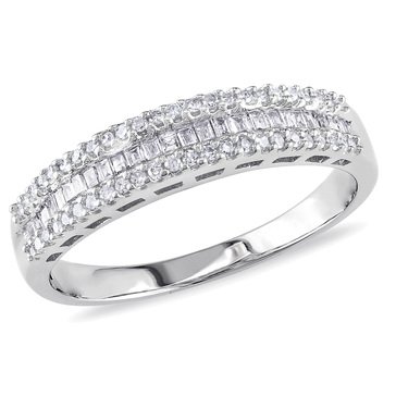 Sofia B. 1/3 cttw Baguette and Round Diamond Anniversary Band