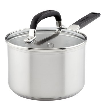 KitchenAid Stainless Steel 2-Quart Covered Sauce Pan with Measure Marks