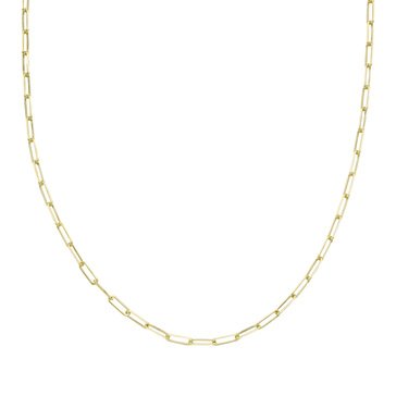 3MM Paperclip Link Necklace, 14K Yellow Gold