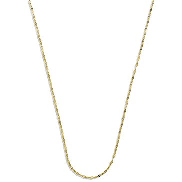 Light Flat Oval Link Chain Necklace, 14K Yellow Gold