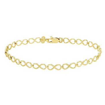 10K Yellow Gold Infinity Bracelet