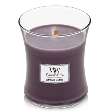 Woodwick Amythyst and Amber 10oz Medium Candle