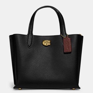 Coach Polished Pebble Leather Willow Tote