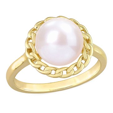 Sofia B. Freshwater Cultured Pearl Halo Link Ring