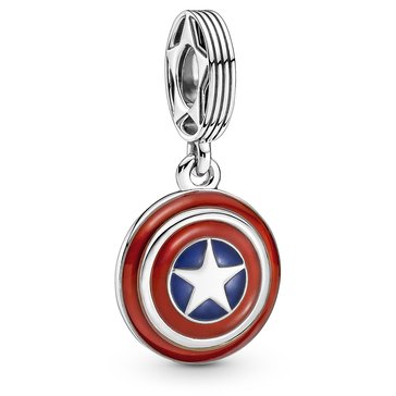 Pandora x Marvel The Avengers Captain America Shield Dangle Charm