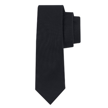 Cambridge Premier Men's Black Regular 100% Silk Tie