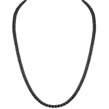 Esquire Men's Black Spinel Tennis Necklace