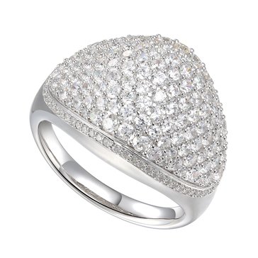 Cubic Zirconia Pave Dome Ring